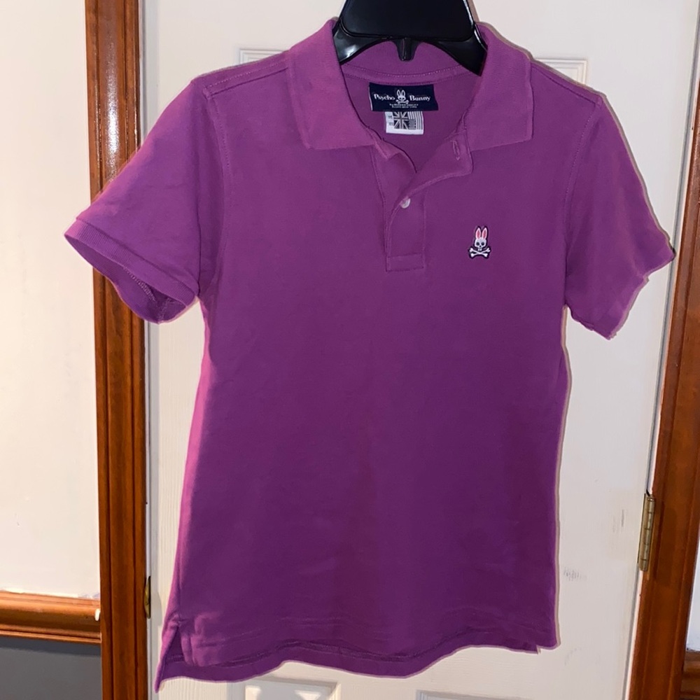 Boys Psycho Bunny shirt size M 10/12 Purple